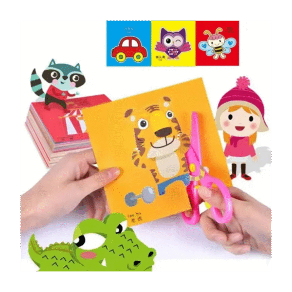 DIY Cartoon Paper Cut Book – Creative Craft Kit for Kids