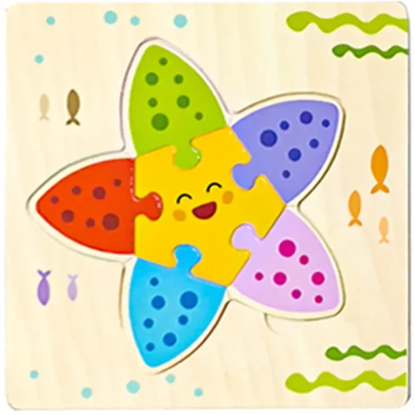 Wooden 3D Puzzles-Tangram Shapes