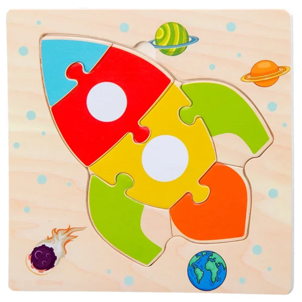 Wooden 3D Puzzles-Tangram Shapes