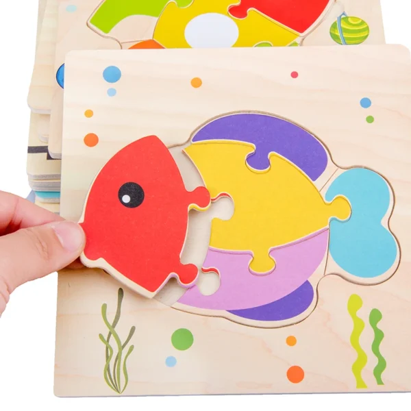 Wooden 3D Puzzles-Tangram Shapes
