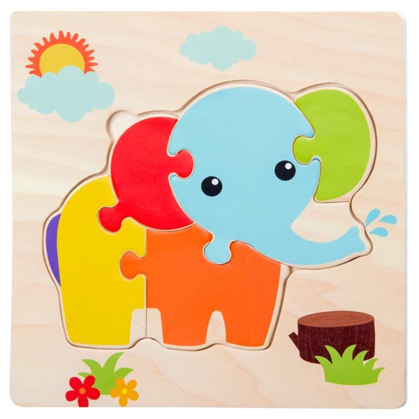 Wooden 3D Puzzles-Tangram Shapes