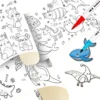 Animal Canvas Children's Coloring Paper Roll