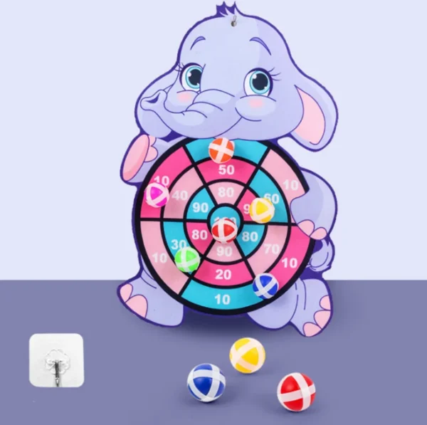 Montessori Cartoon Animal Dart Board Sticky Ball
