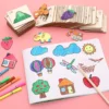 Montessori Wooden Drawing Stencils