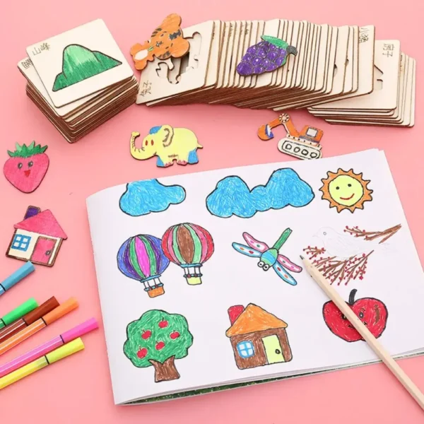 Montessori Wooden Drawing Stencils