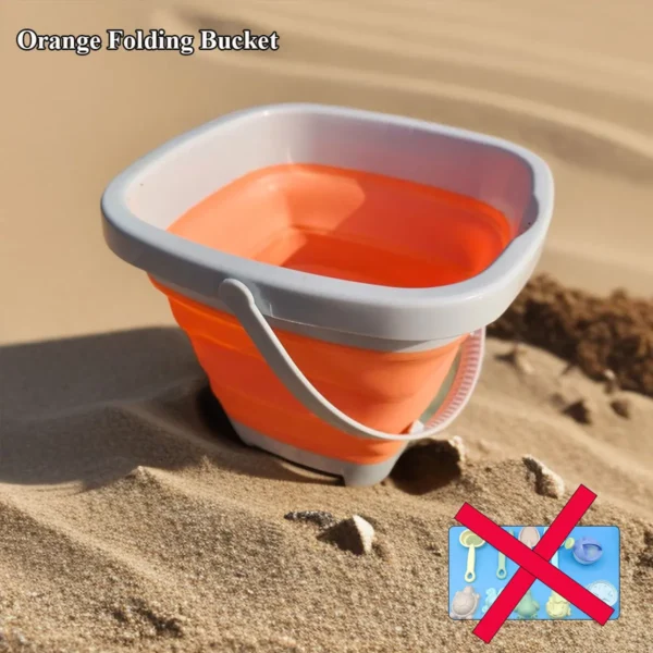Beach Sand and Water Play Set Folding Bucket Summer Toys