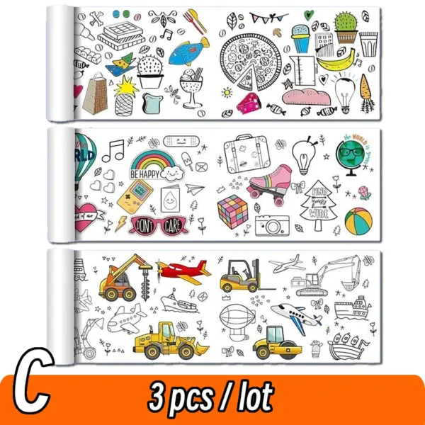 Animal Canvas Children's Coloring Paper Roll