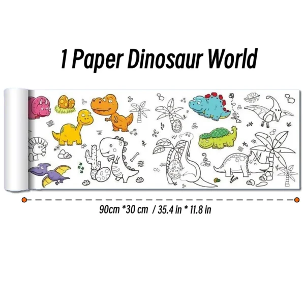 Animal Canvas Children's Coloring Paper Roll