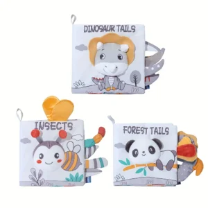 Soft baby Books Toys - 3D senssory Crinkle