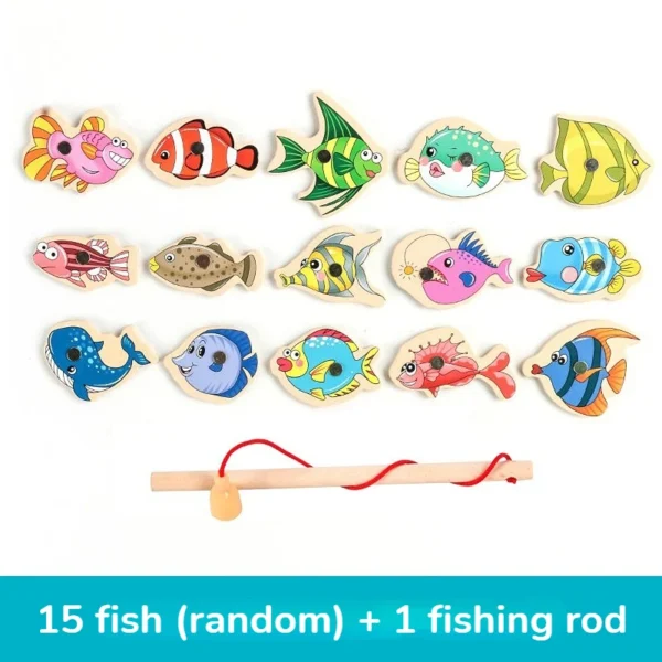 Montessori Wooden Magnetic Fishing Toy
