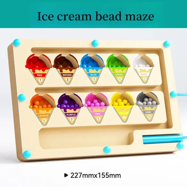 Magnetic digital bead magnetic maze