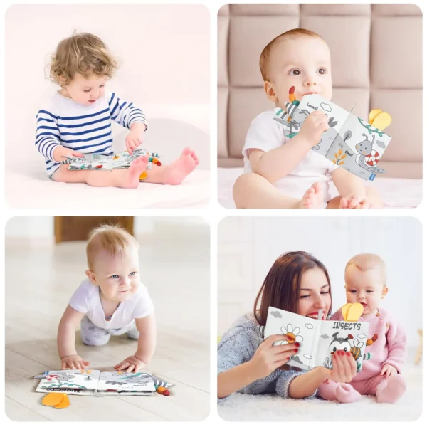 Soft baby Books Toys - 3D senssory Crinkle