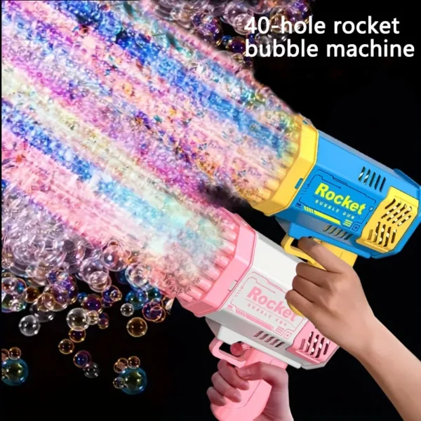 40 Hole Bubble Machine Fully Automatic Bubble Blowing Light