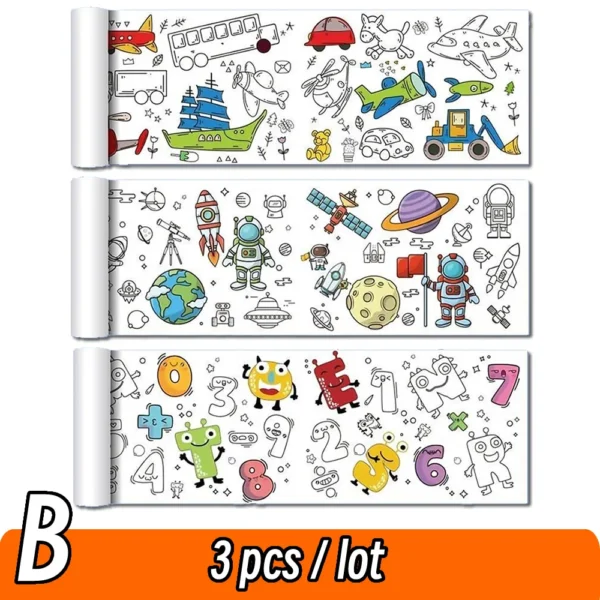 Animal Canvas Children's Coloring Paper Roll