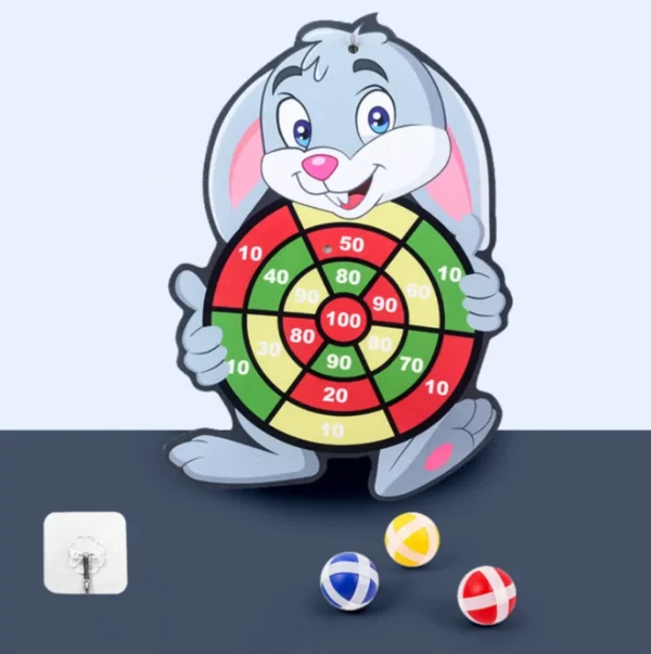 Montessori Cartoon Animal Dart Board Sticky Ball