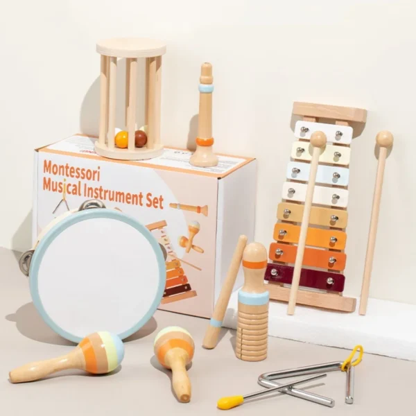 Baby Handheld Bell, Ringing Instrument, Soothing Bed Bell, Wooden Gripping
