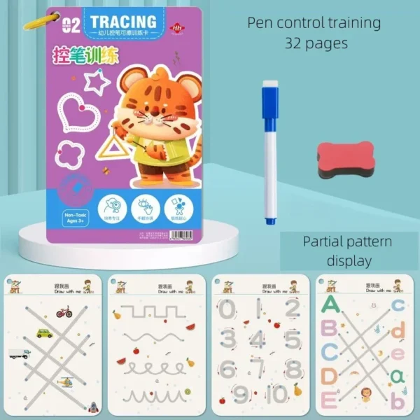 Magical Montessori Tracing Workbook with Reusable Pen