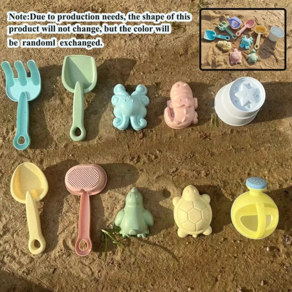 Beach Sand and Water Play Set Folding Bucket Summer Toys