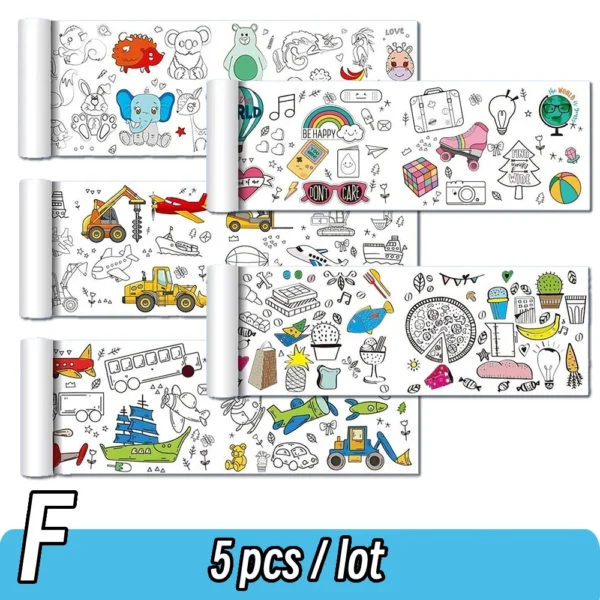 Animal Canvas Children's Coloring Paper Roll