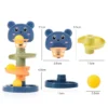 2-7 Layes Track Rolling Ball Pile Tower For Early Education