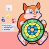 Montessori Cartoon Animal Dart Board Sticky Ball