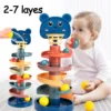 2-7 Layes Track Rolling Ball Pile Tower For Early Education