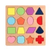 Alphabetic, Arithmetic Number, Geometric Shapes Wooden Puzzle