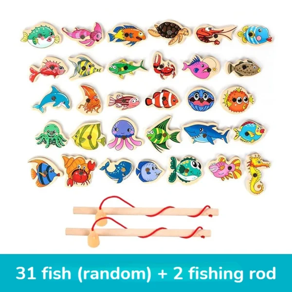 Montessori Wooden Magnetic Fishing Toy