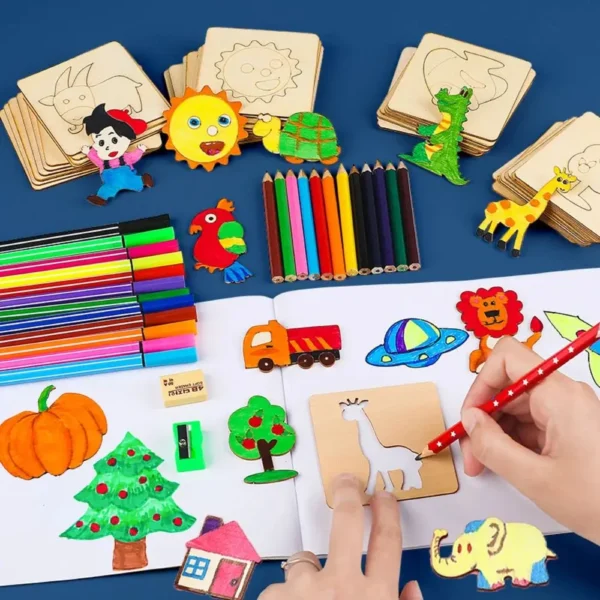 Montessori Wooden Drawing Stencils