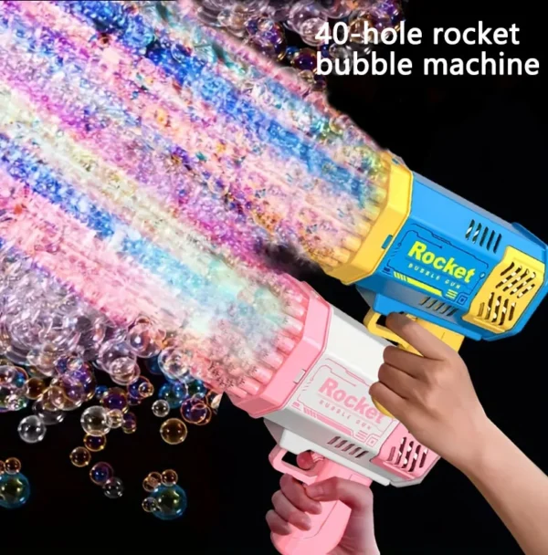40 Hole Bubble Machine Fully Automatic Bubble Blowing Light