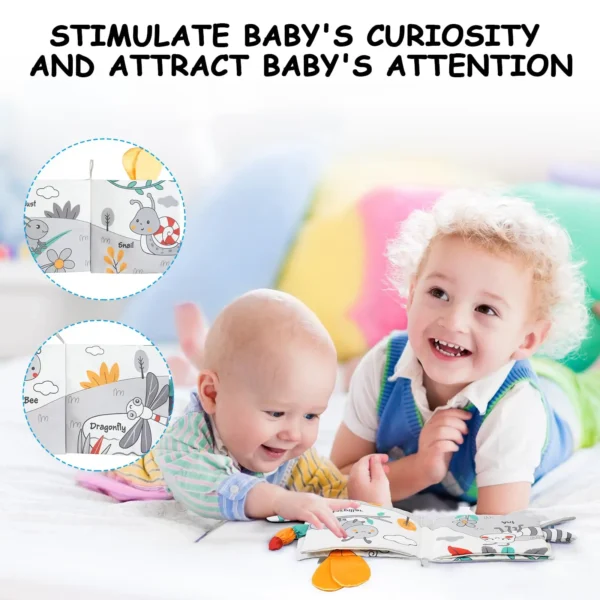 Soft baby Books Toys - 3D senssory Crinkle
