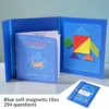 Wooden Jigsaw Magnetic Tangram Puzzle Book Educational montessori