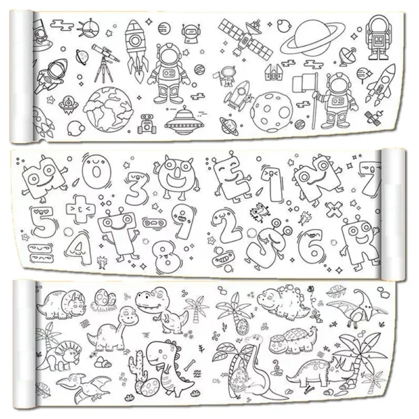 Animal Canvas Children's Coloring Paper Roll