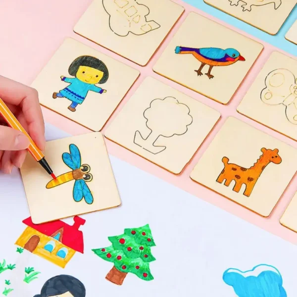 Montessori Wooden Drawing Stencils
