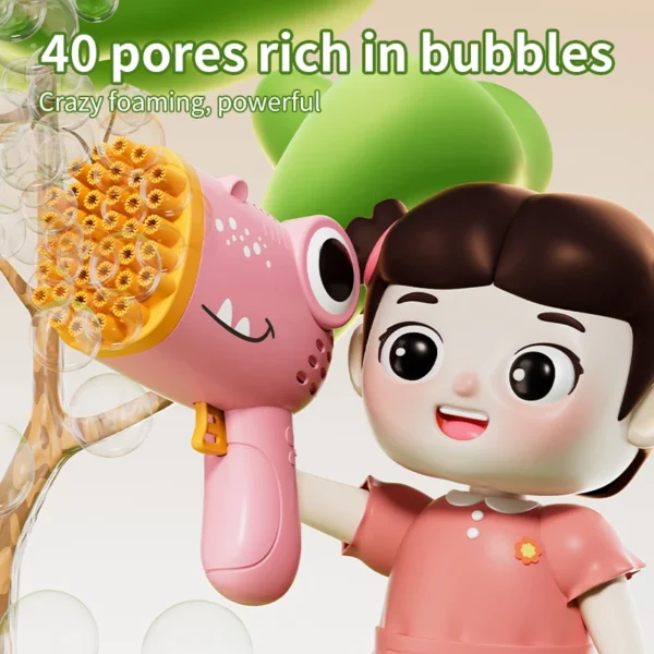40 Holes Dinosaur Bubble Automatic Gun Machine