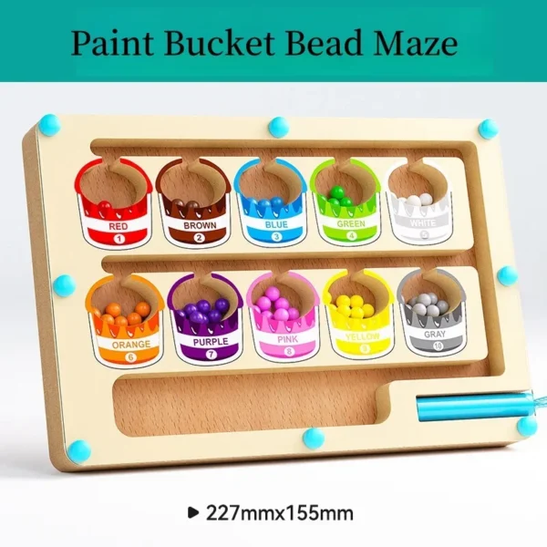Magnetic digital bead magnetic maze