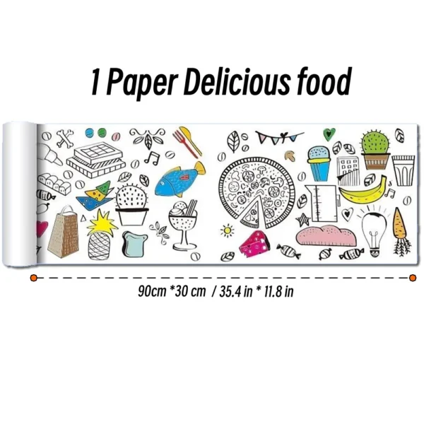 Animal Canvas Children's Coloring Paper Roll