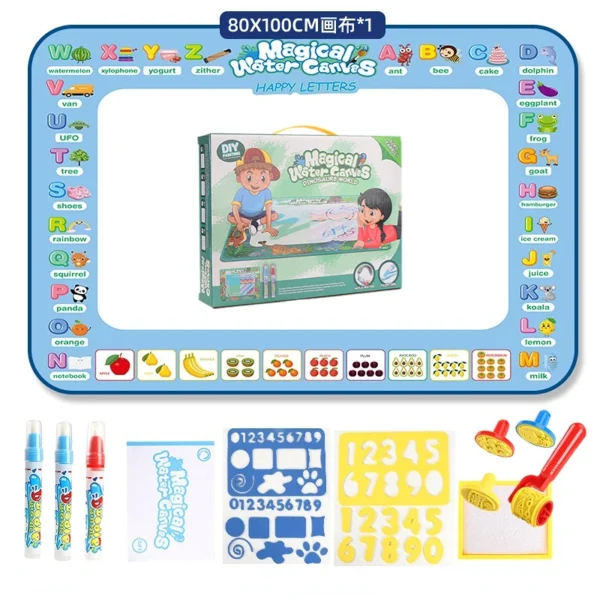Magic Water Coloring Doodle With Reusable Magic Pens and Painting Board