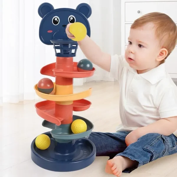 2-7 Layes Track Rolling Ball Pile Tower For Early Education