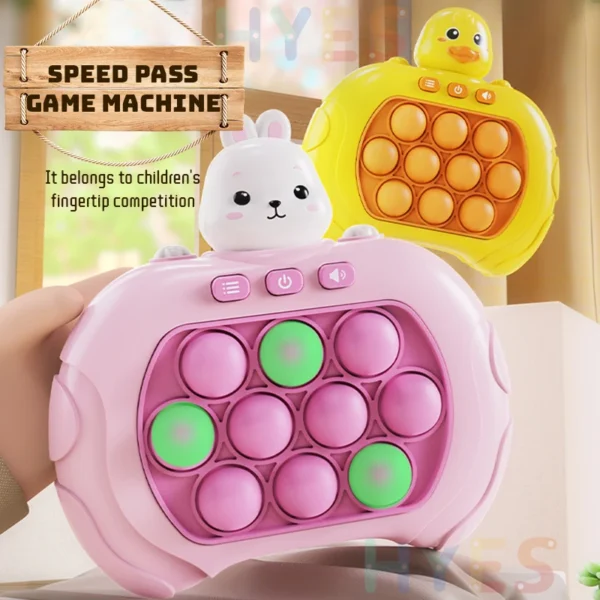 Electronic Quick Push Pop Up Light Fidget Bubble Game