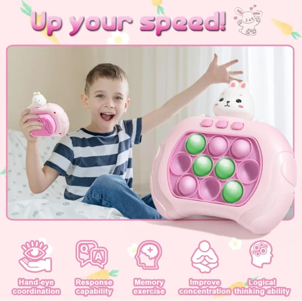 Electronic Quick Push Pop Up Light Fidget Bubble Game