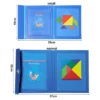 Wooden Jigsaw Magnetic Tangram Puzzle Book Educational montessori