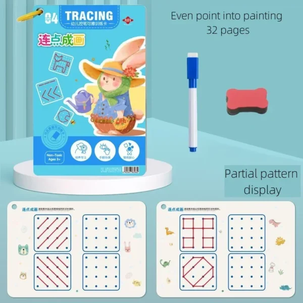 Magical Montessori Tracing Workbook with Reusable Pen