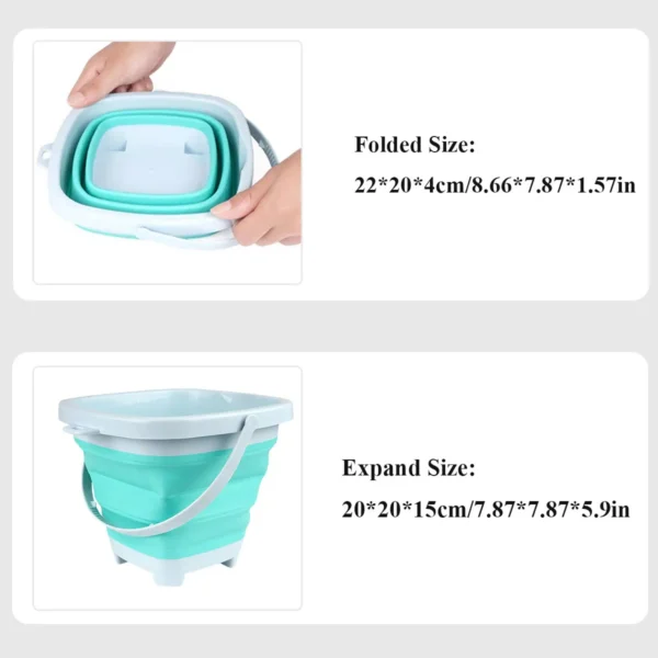 Beach Sand and Water Play Set Folding Bucket Summer Toys