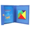 Wooden Jigsaw Magnetic Tangram Puzzle Book Educational montessori