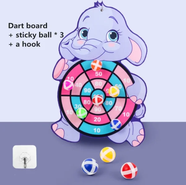Montessori Cartoon Animal Dart Board Sticky Ball