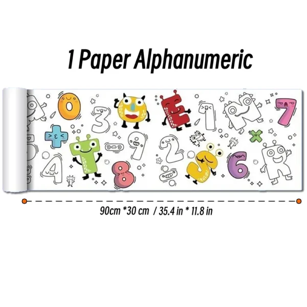 Animal Canvas Children's Coloring Paper Roll