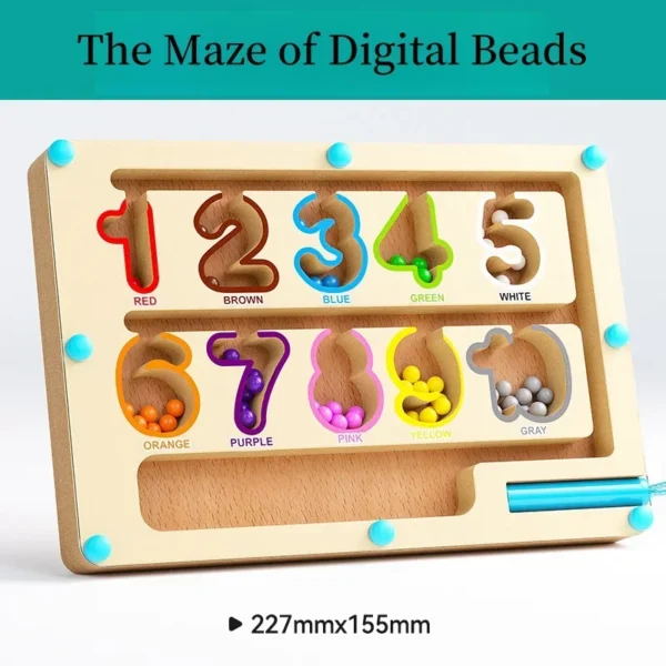 Magnetic digital bead magnetic maze