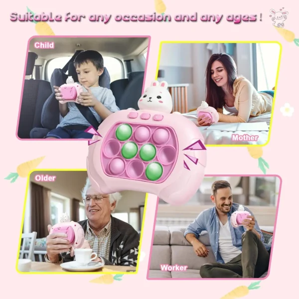 Electronic Quick Push Pop Up Light Fidget Bubble Game