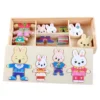 Montessori Little Bears Dress-Up Puzzle– Wooden Jigsaw Fun for Imaginative Play